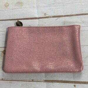 IPSY Blush Pink and Rose Gold Pebbled Faux Leather Makeup Bag